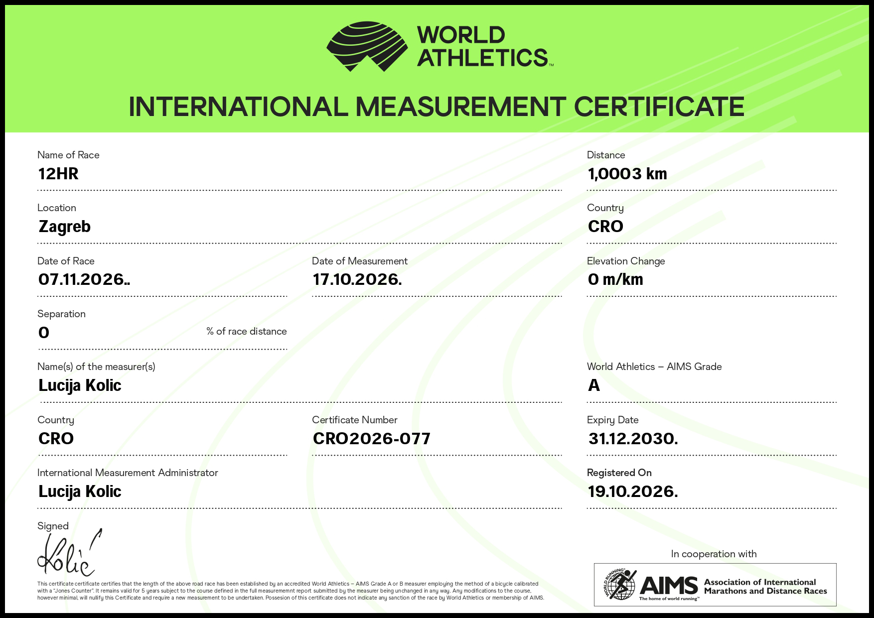 12hr certifikat